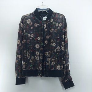 Musium Div  small floral semi sheer jacket